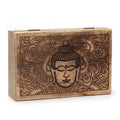 Big Rectangle Box 21.5x14x6.3cm - Buddha Face Black Engraved