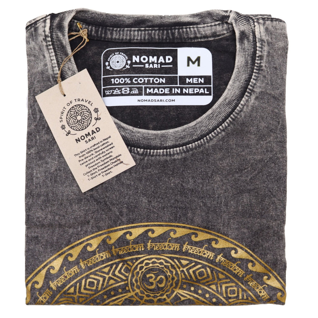 Medium Stone Washed Teashirt - Chakra - Dark Grey