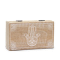 Mit der Square Box 17x10x4.2cm - Hamsa Whitewash