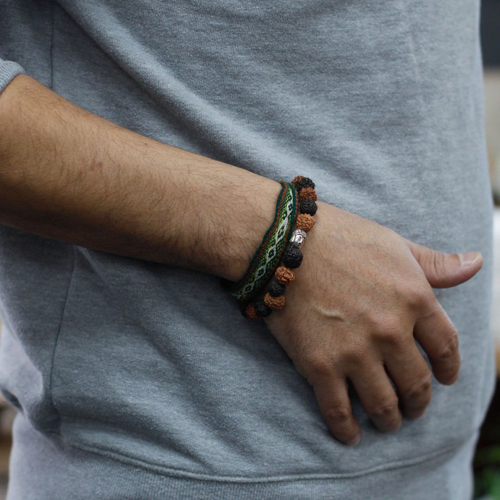 Rudraksha Buddha Armband Mala - Mix