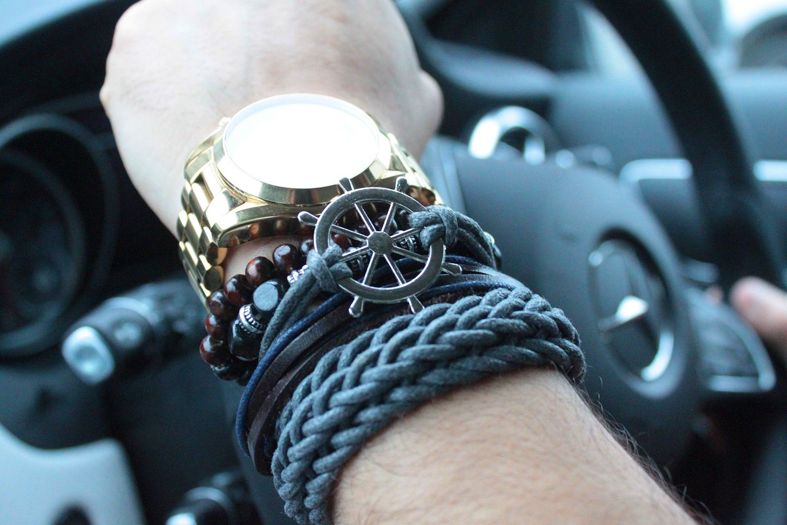 Herrenarmband-Sets – gegerbt & interessant (sort.)
