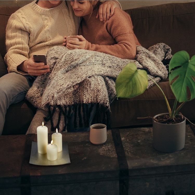 Set of Pillar Candles  50mm (11/16/22/33H) (4 pieces) - Ivory