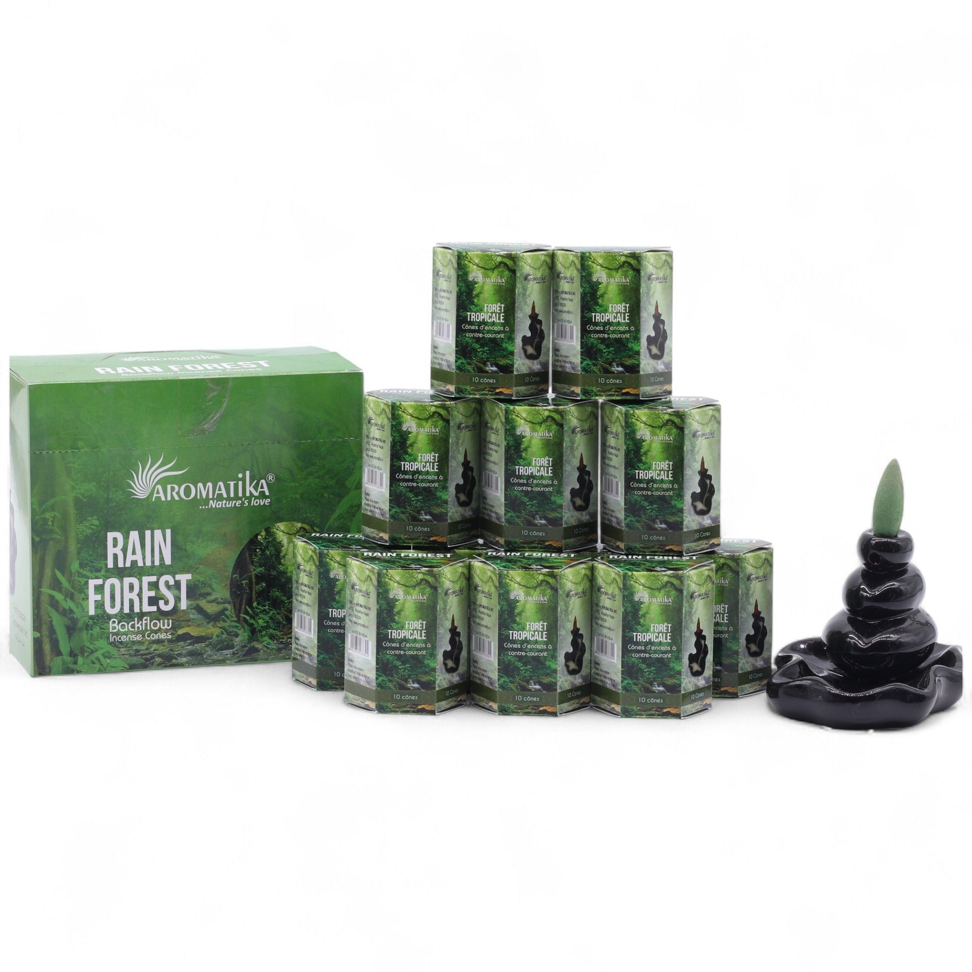 Masala Backflow Incense pack of 10 - Rain Forest