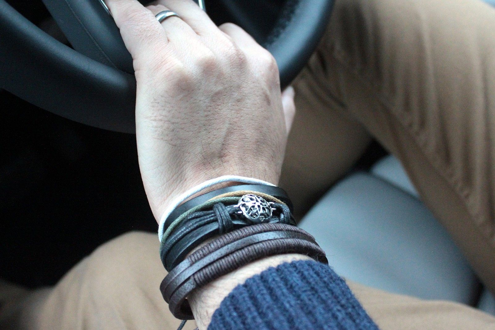 Herrenarmband-Sets – gegerbt & interessant (sort.)