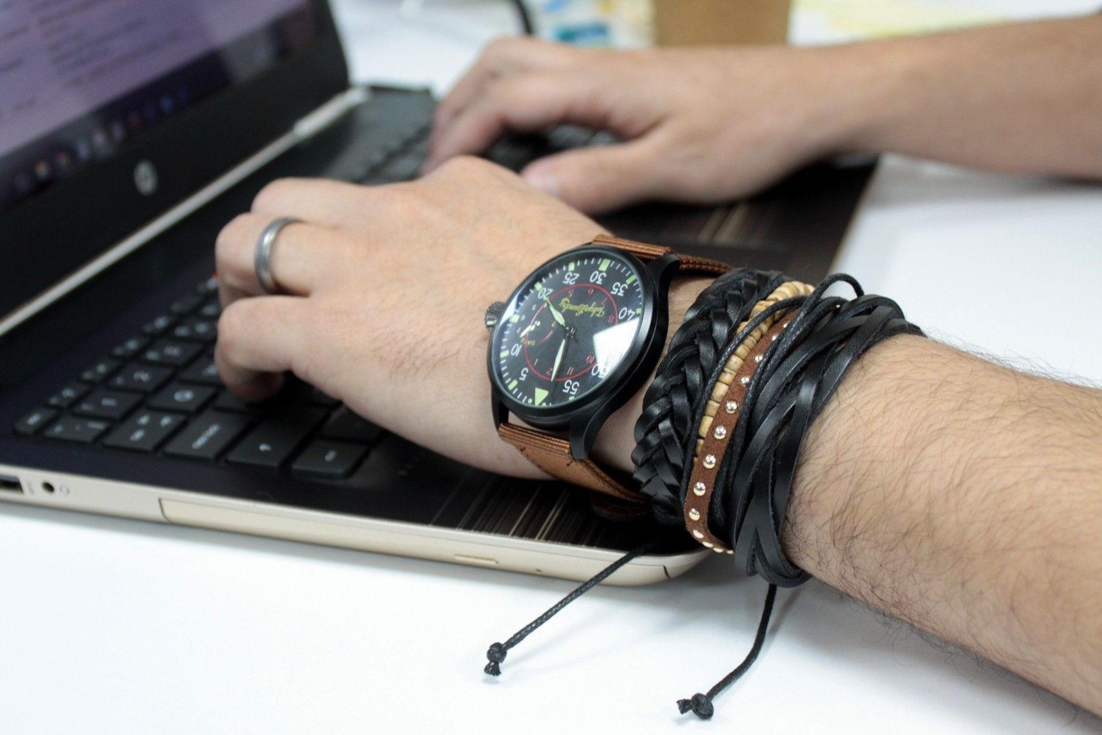 Herrenarmband-Sets – gegerbt & interessant (sort.)