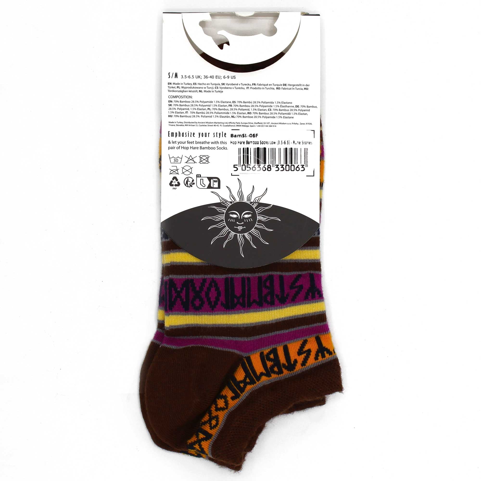 S/M Hop Hare Bamboo Socks Low (36-40) - Rune Stones