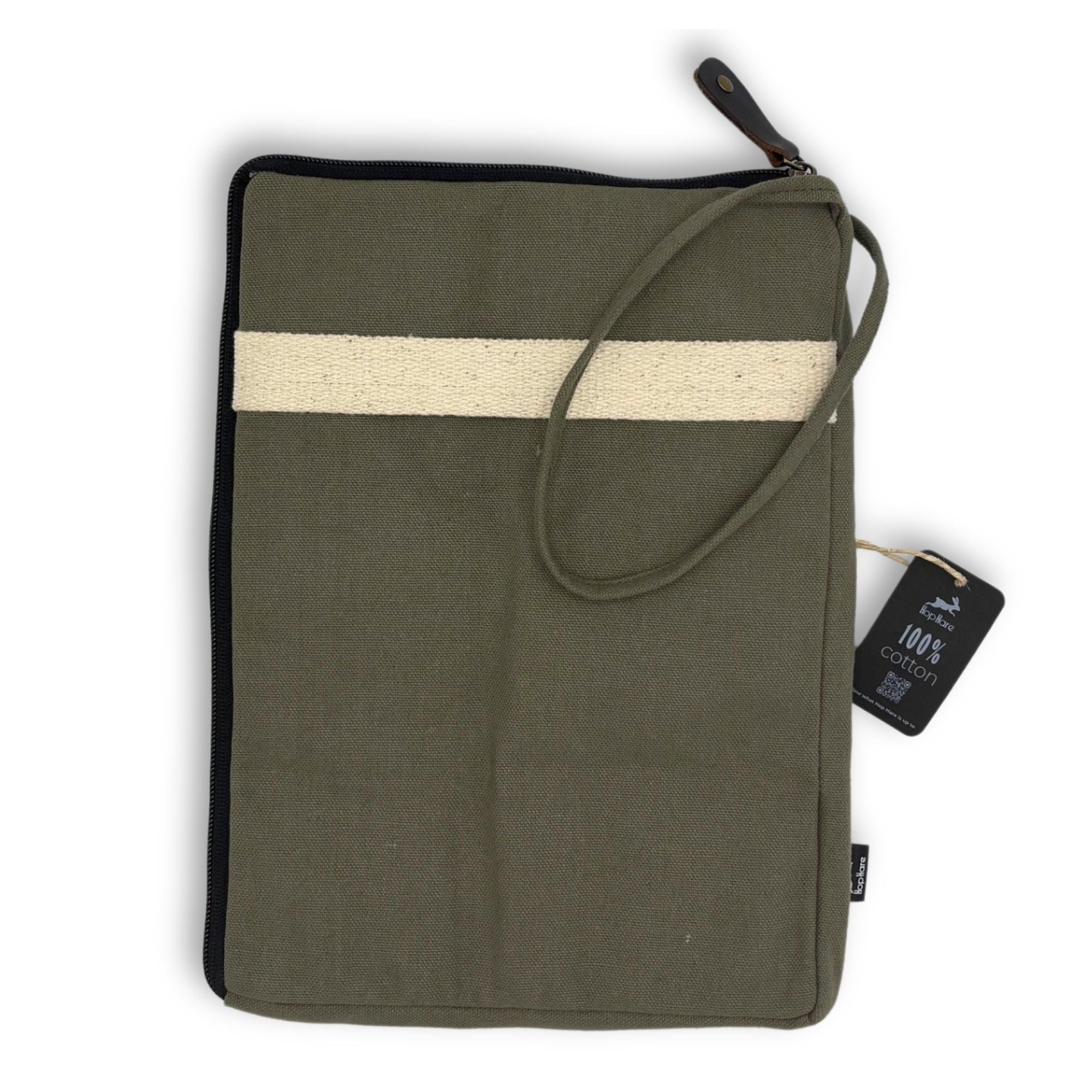 Canvas Tablet Pouch - Olive - 21x29cm
