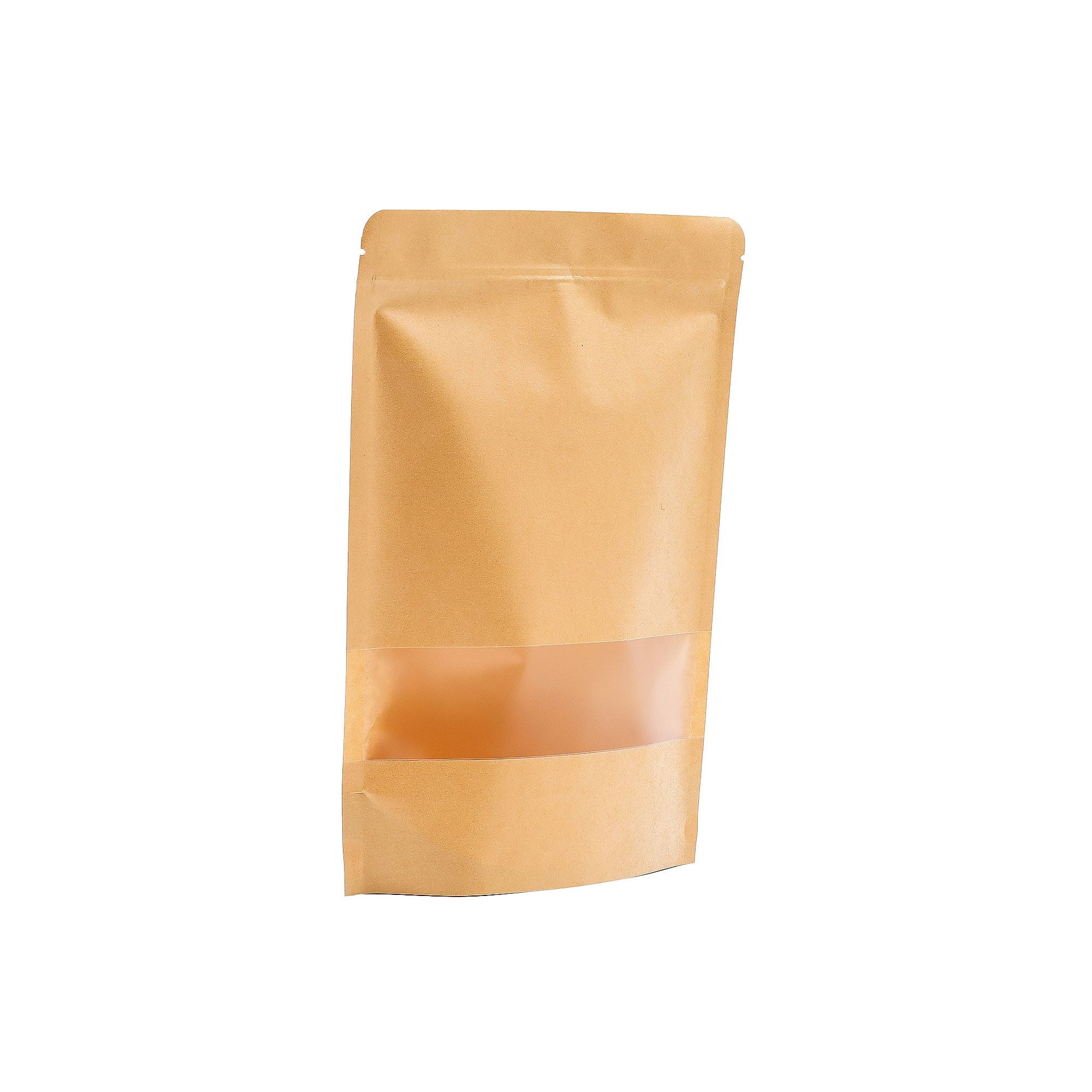 10x Kraft Window Bag 18x26 cm