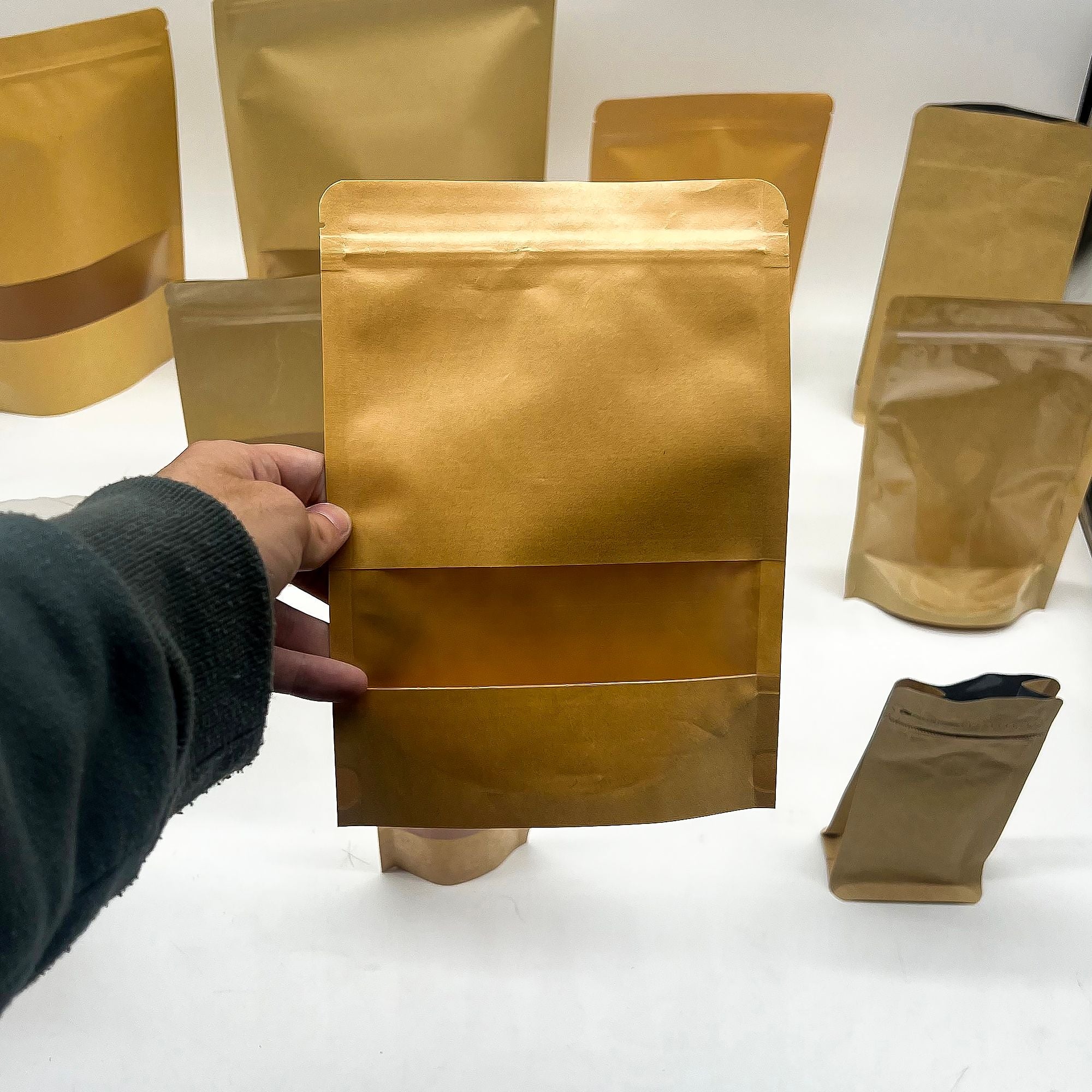 10x Kraft Window Bag 18x26 cm