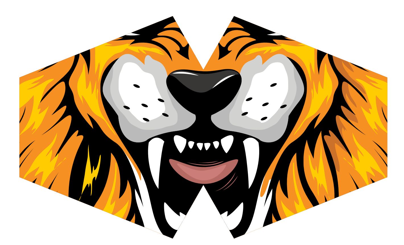 Reusable Fashion Face Covering - Tiger (Adult)