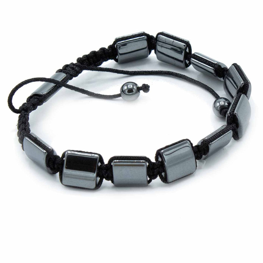 Magnetisches Hämatit Shamballa Armband - Doppelte Quader