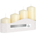 Set of Pillar Candles  50mm (11/16/22/33H) (4 pieces) - Ivory