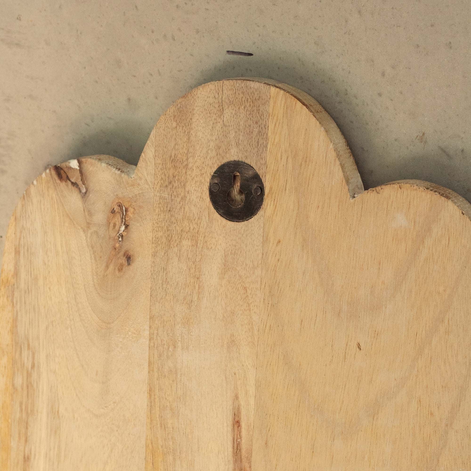 Mango-Holz Hamsa Wandtafel – gekalkt 52 cm
