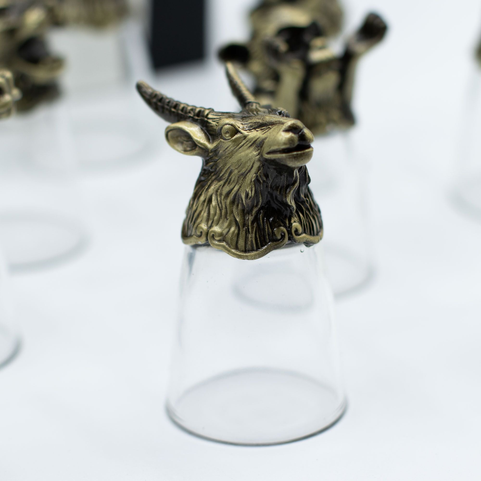 Bottom Up Shot Glasses (25ml) - Forest & Mystical Creatures - Antique Bronze