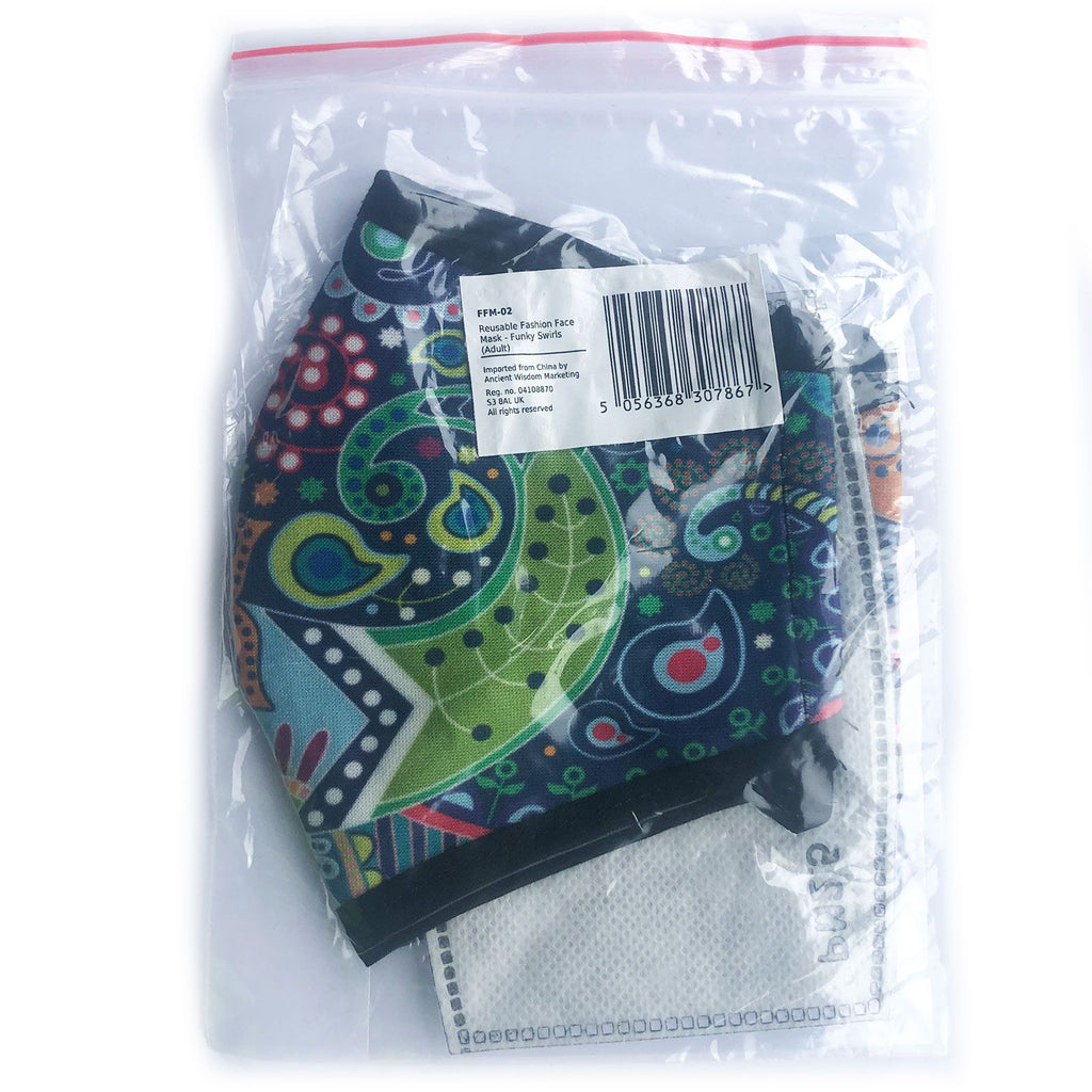 Reusable Fashion Face Covering - Flower of Life (Adult)