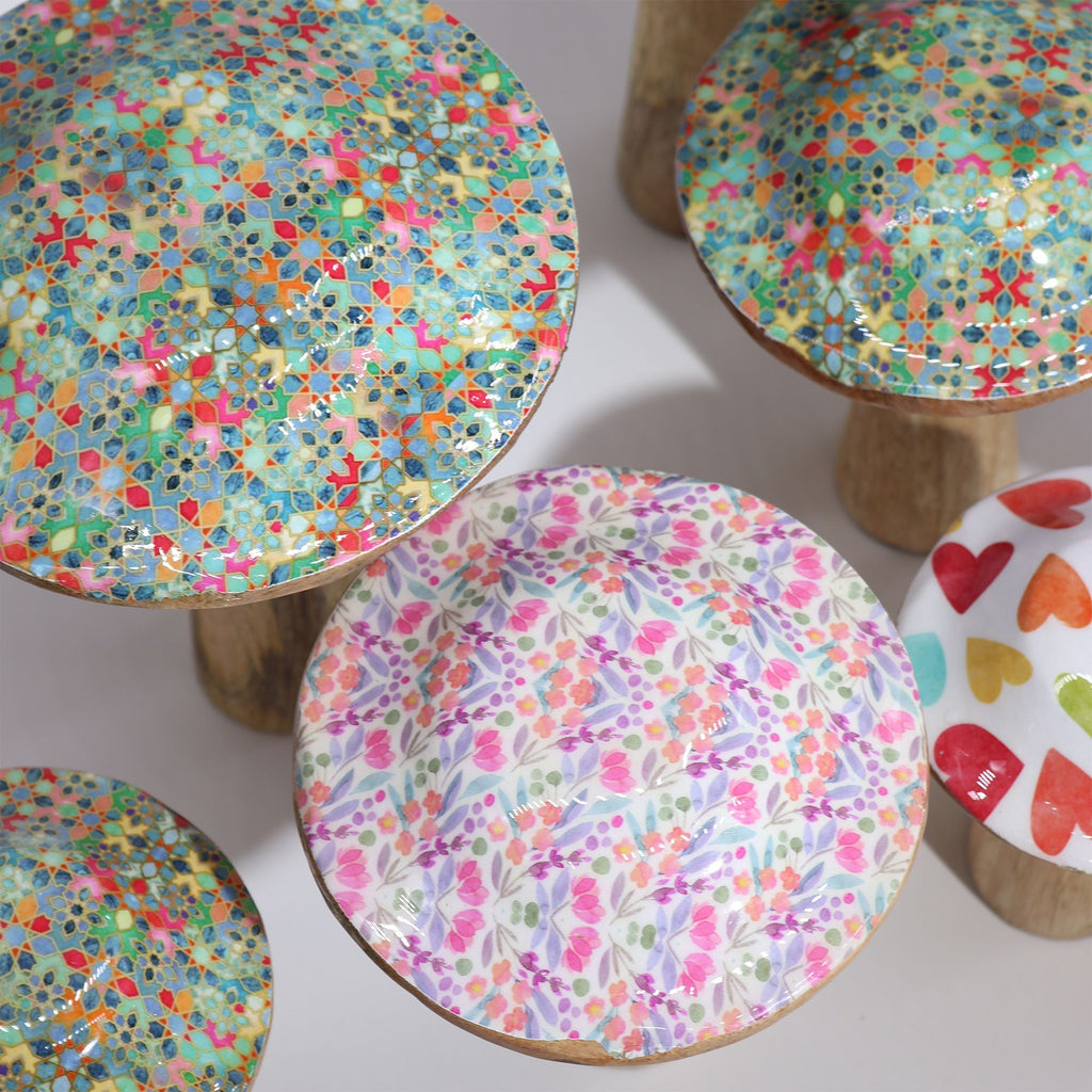 Med Mushroom -  15cm -  Pretty Floral