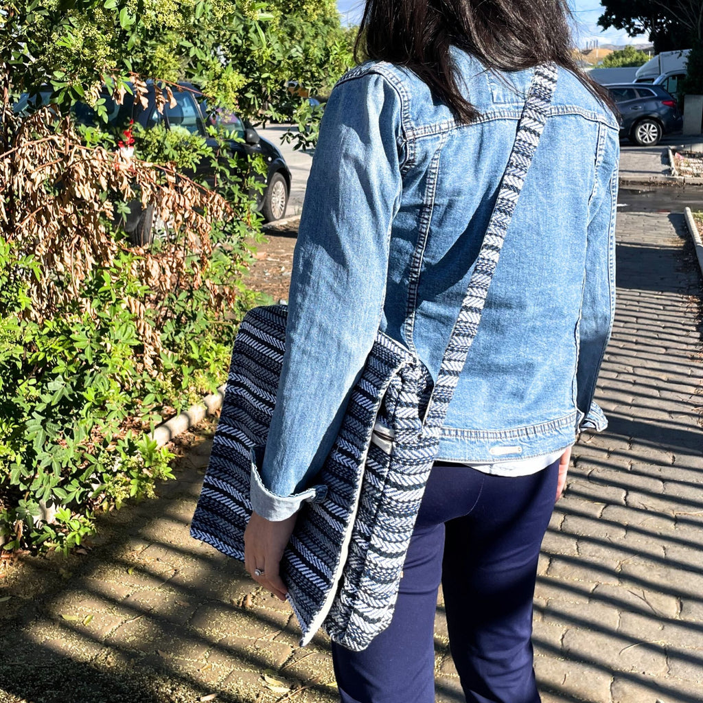 Soft Banjar Laptoptasche – Blaue Streifen