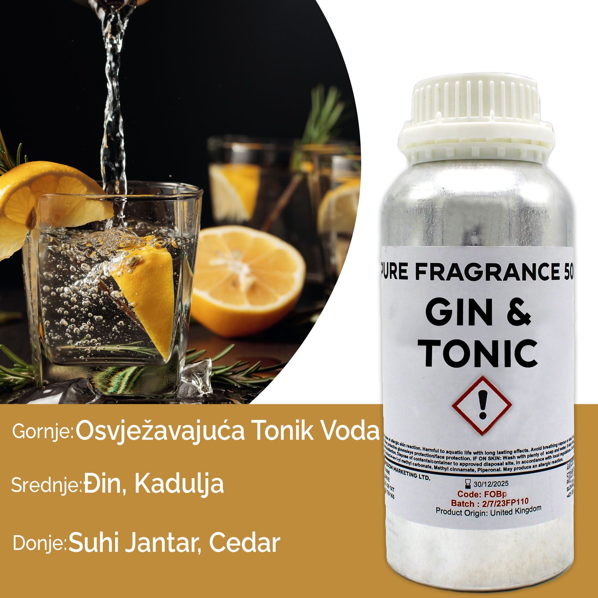 Gin & Tonic Pure Fragrance Oil - 500ml