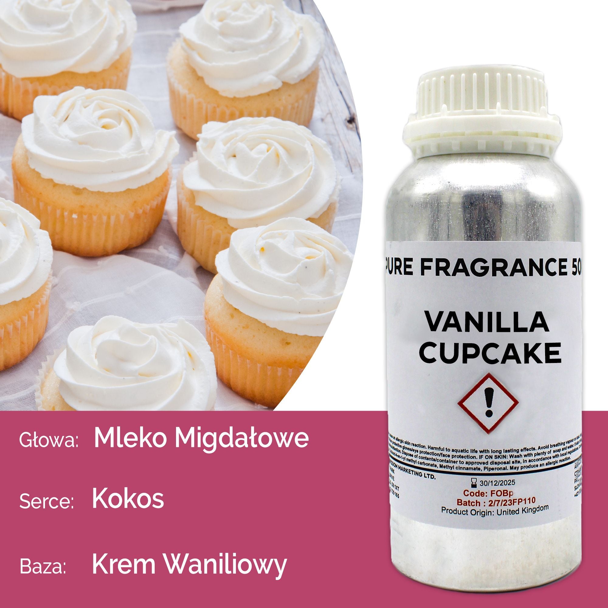 Vanilla Cupcake Pure Fragrance Oil - 500ml