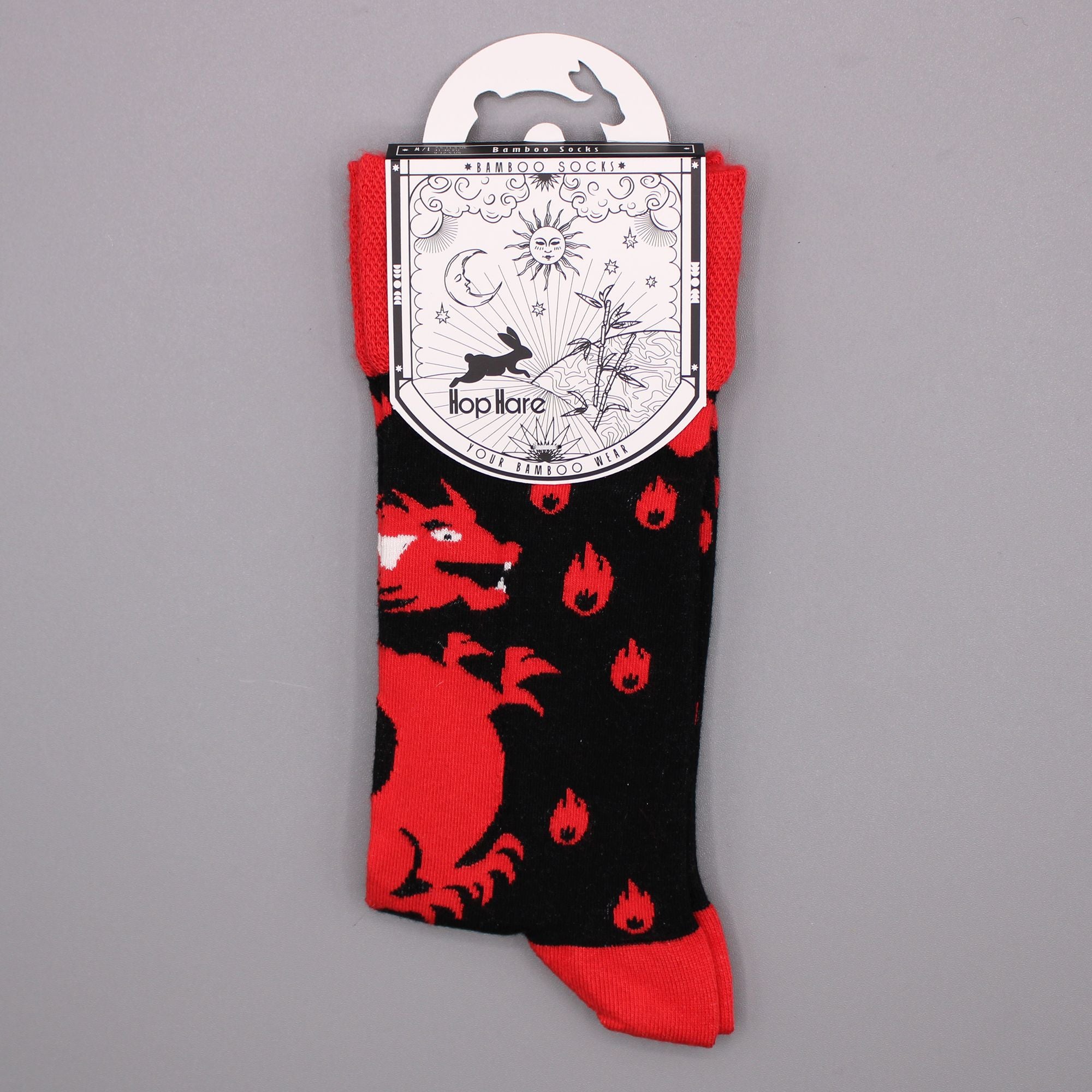 Hop Hare Bambussocken (36-40) – Rote Drachen