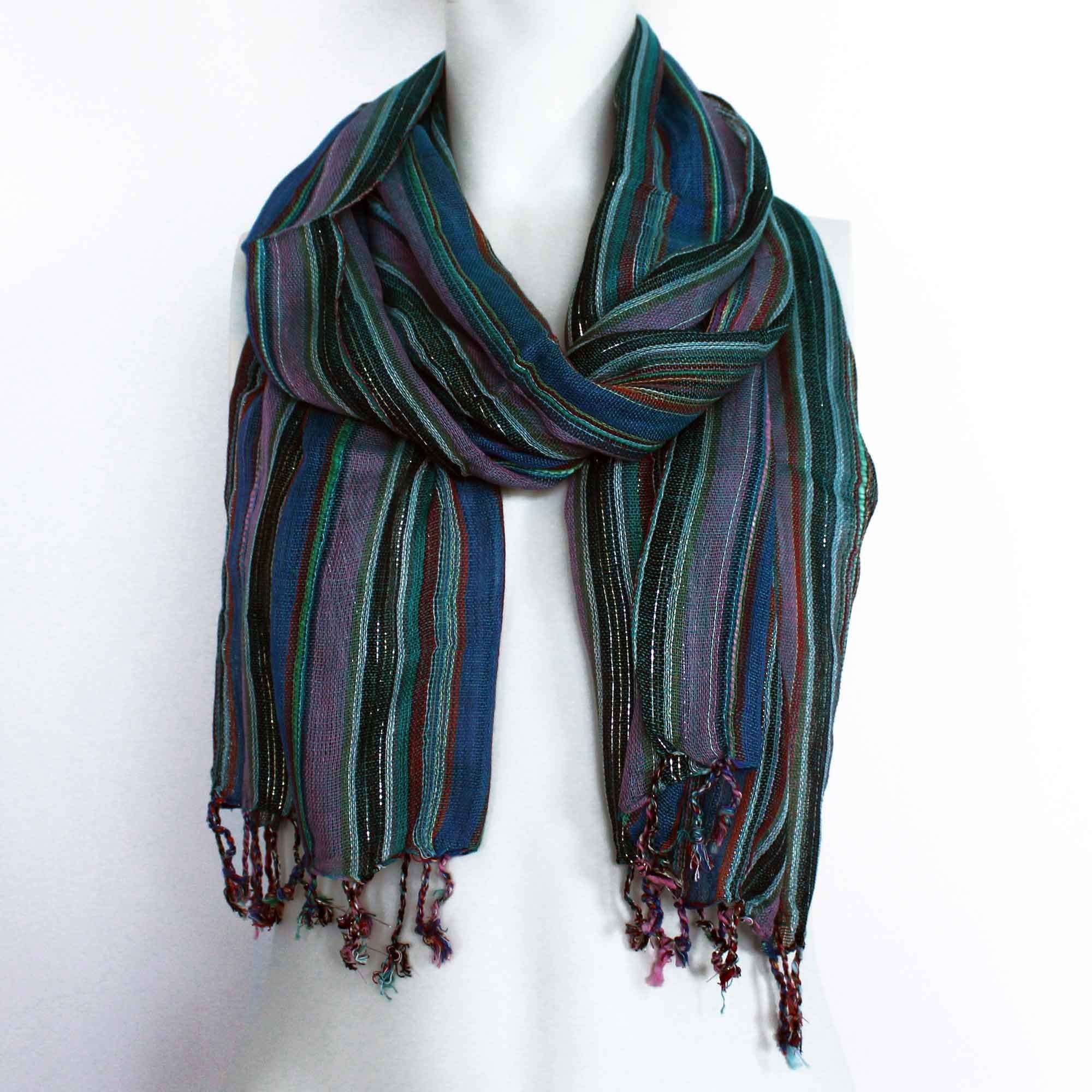 Indische Boho-Schals - 50x180cm - Zufällige Purpurtöne