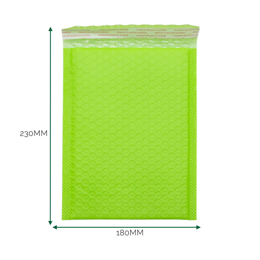 Green Poly Bubble Envelope (180x230+40mm)