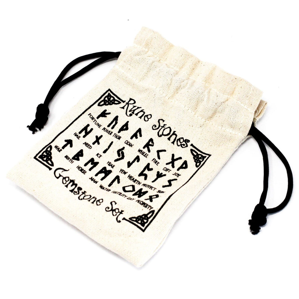 Indian Runes in Pouch - Amethyst