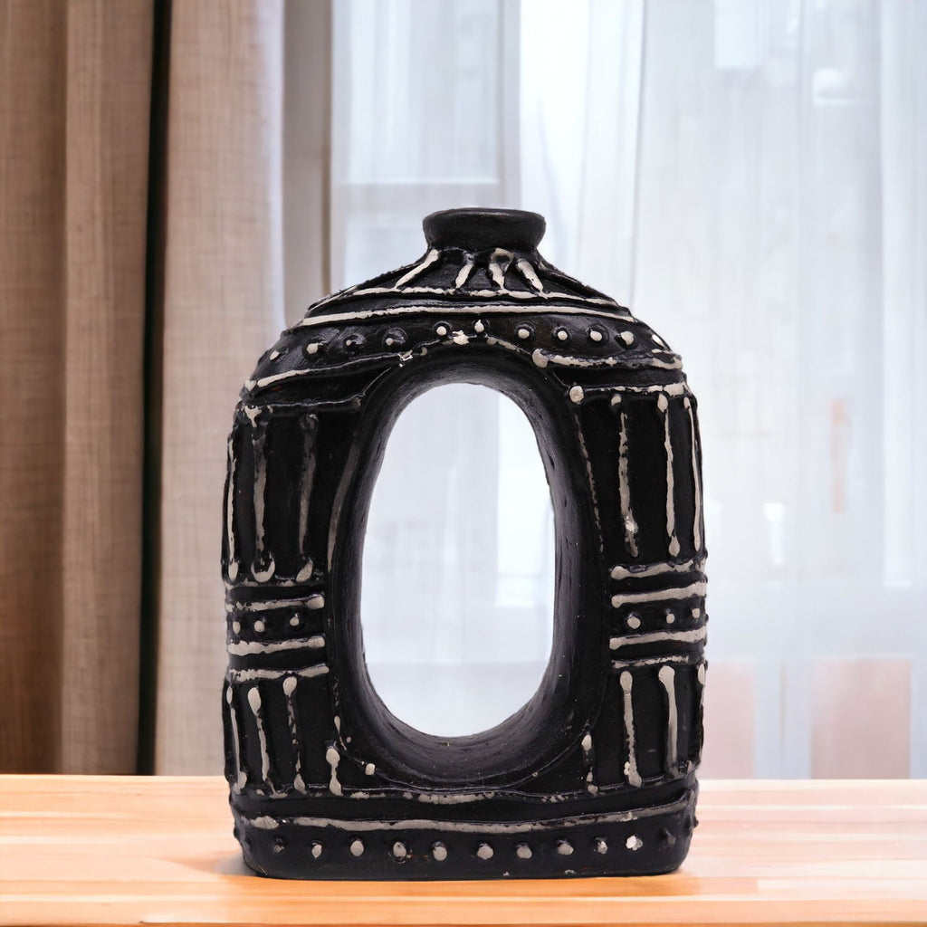 Ovale Donut-förmige Vase – Chocolate 23cm
