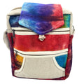 Tiedye Hanf Messenger Bag 2 Reißverschlüsse & Klappe