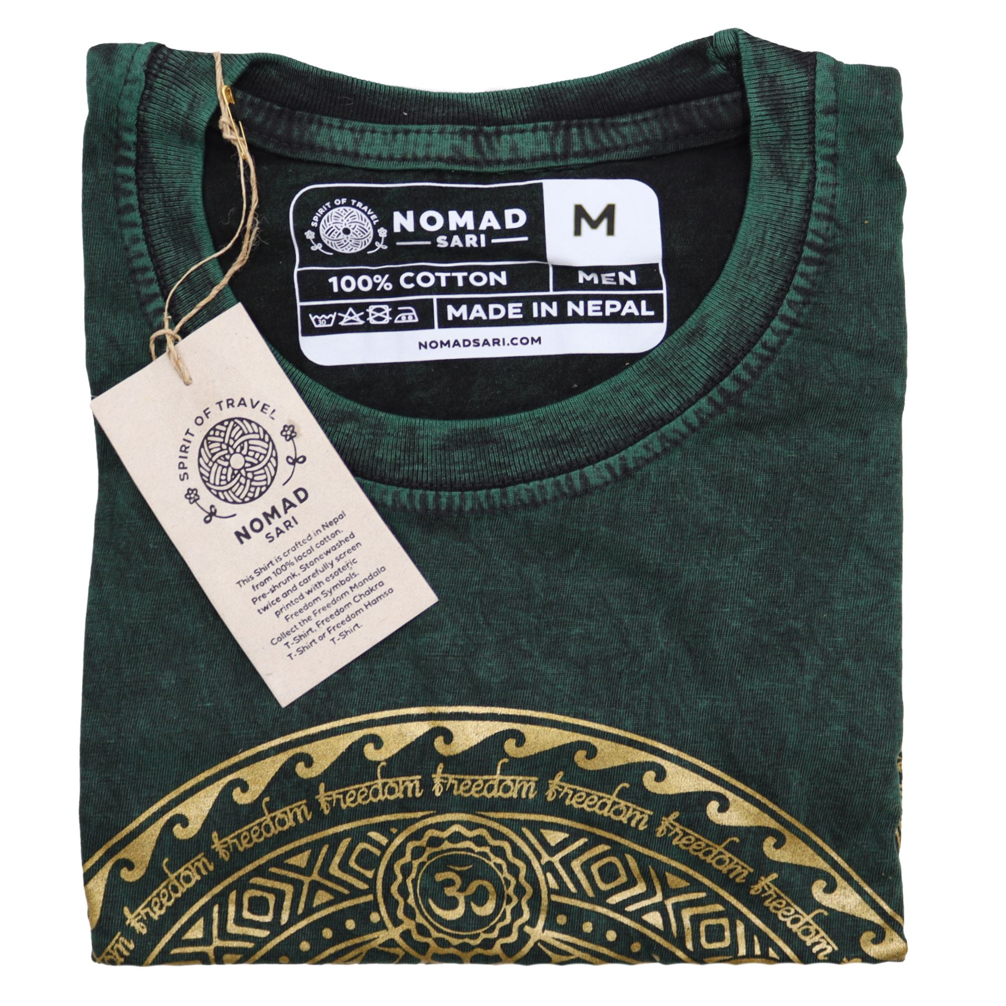 Medium Stone Washed Teashirt - Chakra - Green