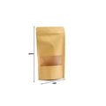 10x Kraft Window Bag 12x20 cm