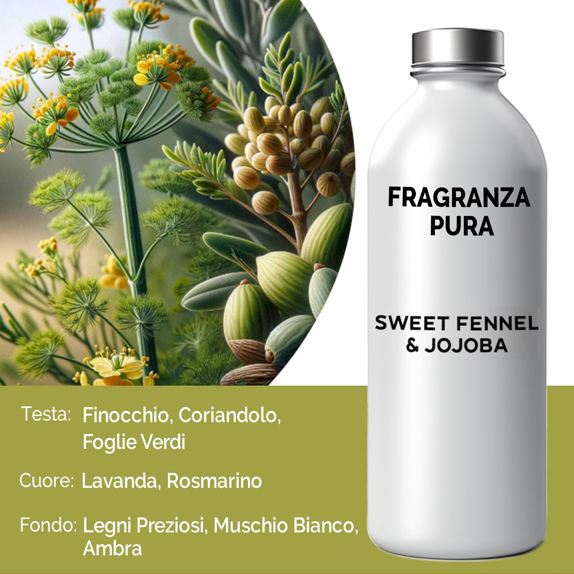 Sweet Fennel & Jojoba Fragrance Oil - 500ml
