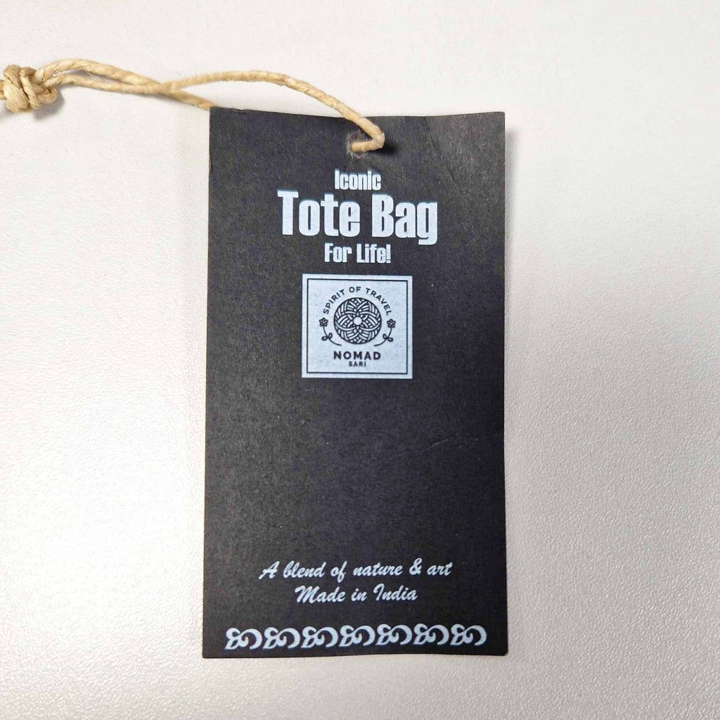Nomad Sari Iconic Classic Tote Bag - Mi Vida Loca - Black Natural 10oz