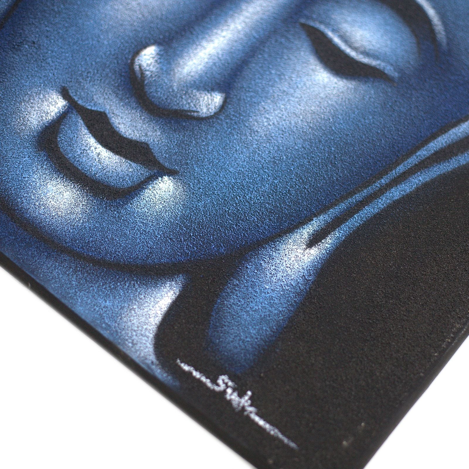 Buddha-Gemälde – Finish in blauem Sand