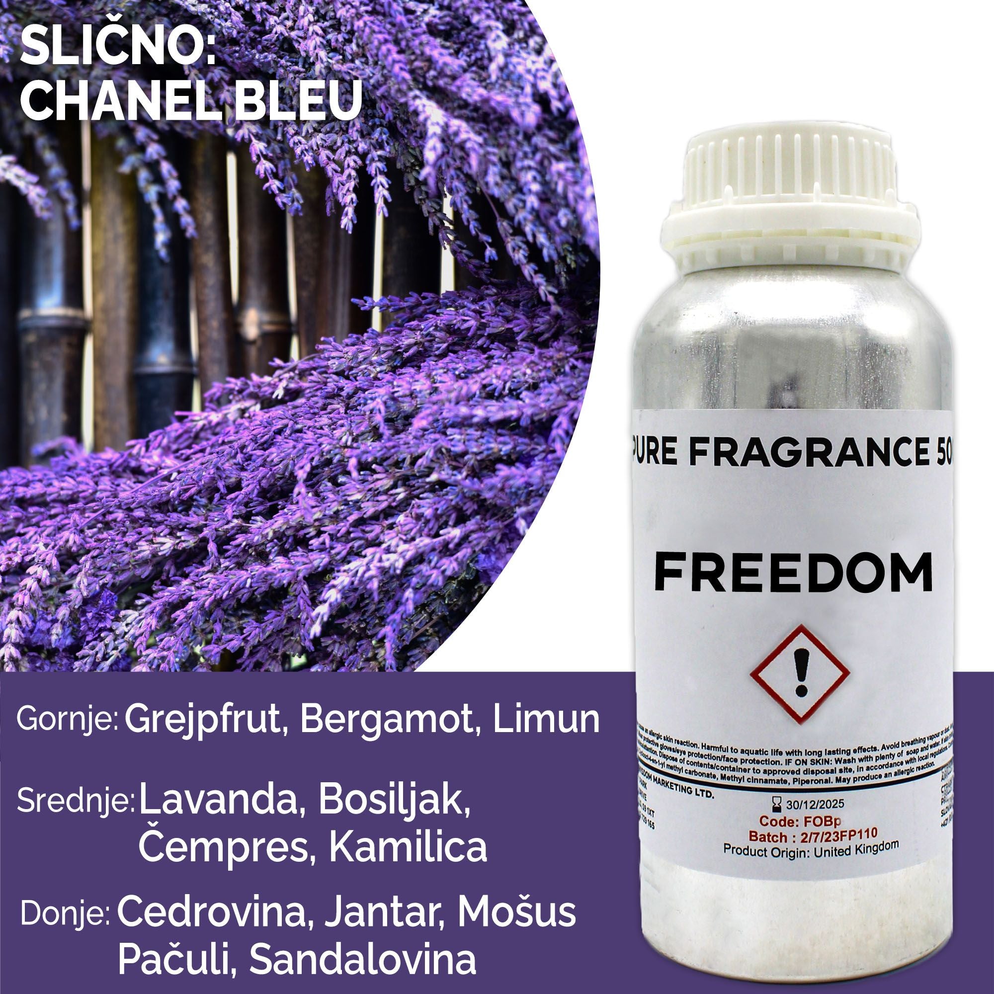 Freedom Pure Fragrance Oil - 500ml