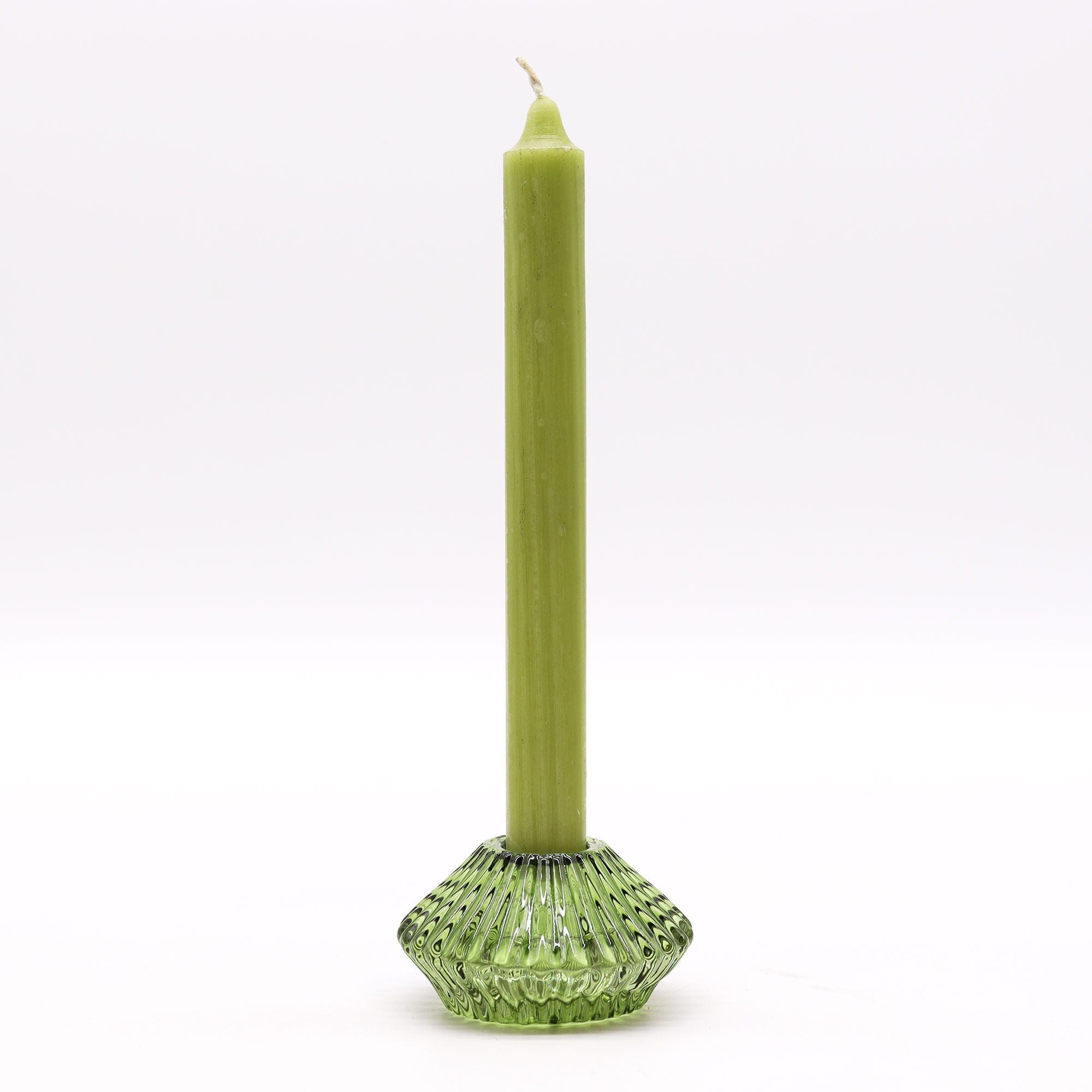 Set of 2  Flower Flip Dinner Candle / Tealight Holder -  Garden Jade
