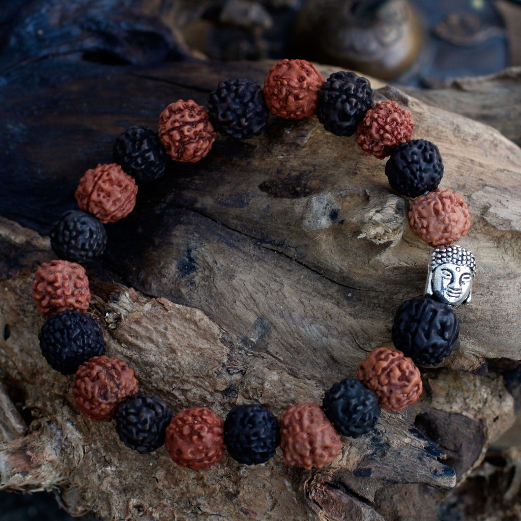 Rudraksha Buddha Armband Mala - Mix