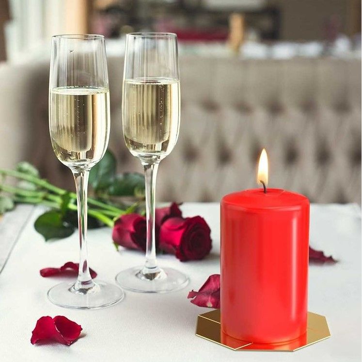 Set of Pillar Candles  50mm (11/16/22/33H) (4 pieces) - Red