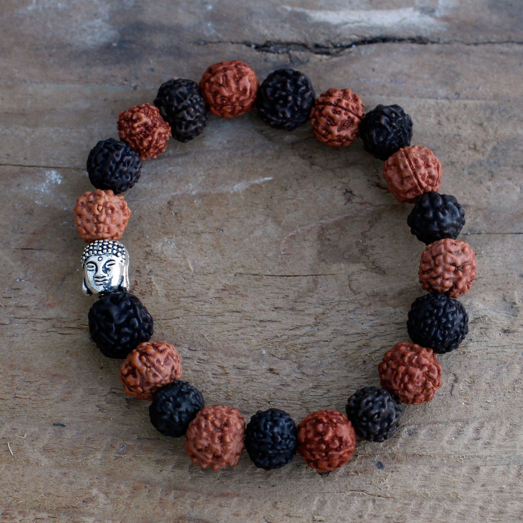Rudraksha Buddha Armband Mala - Mix