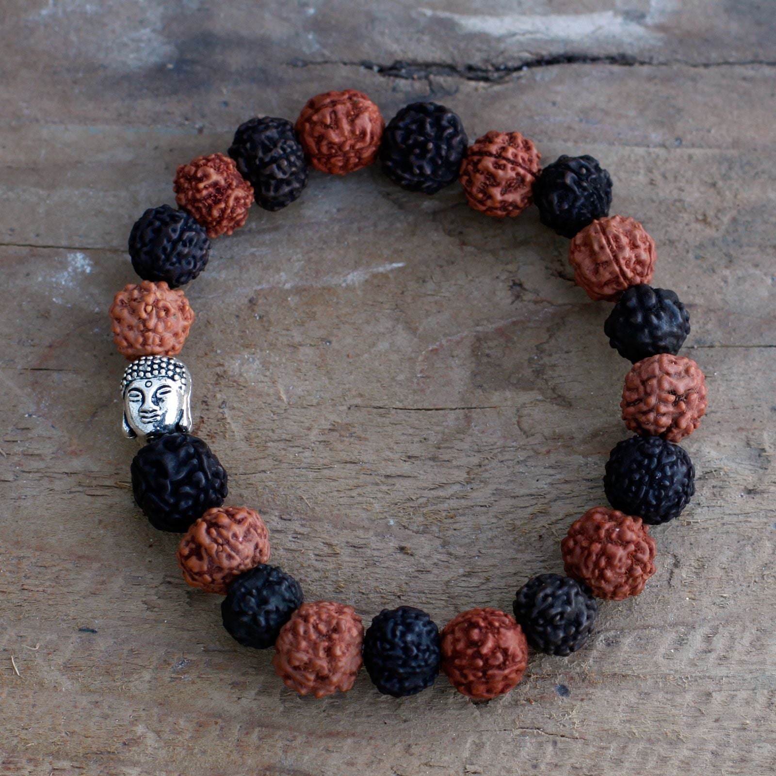 Rudraksha Buddha Armband Mala - Mix