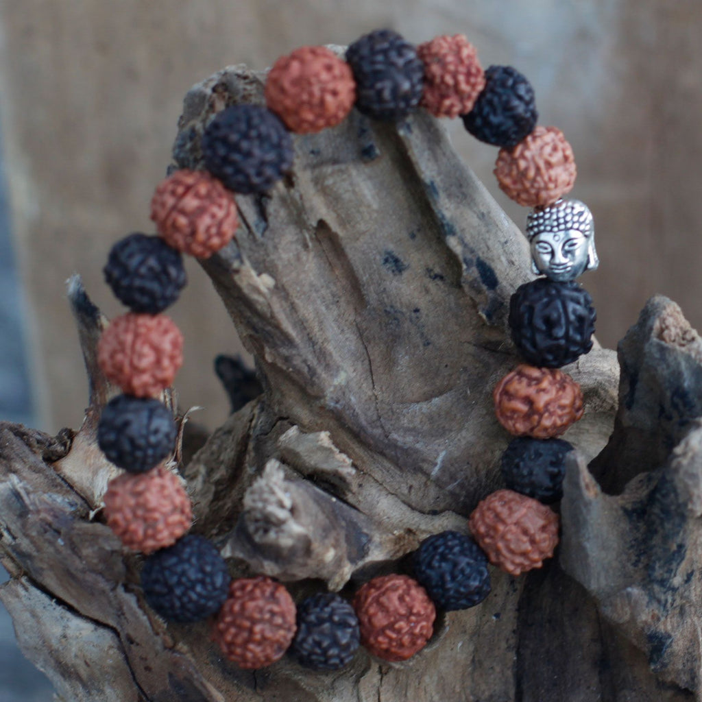 Rudraksha Buddha Armband Mala - Mix