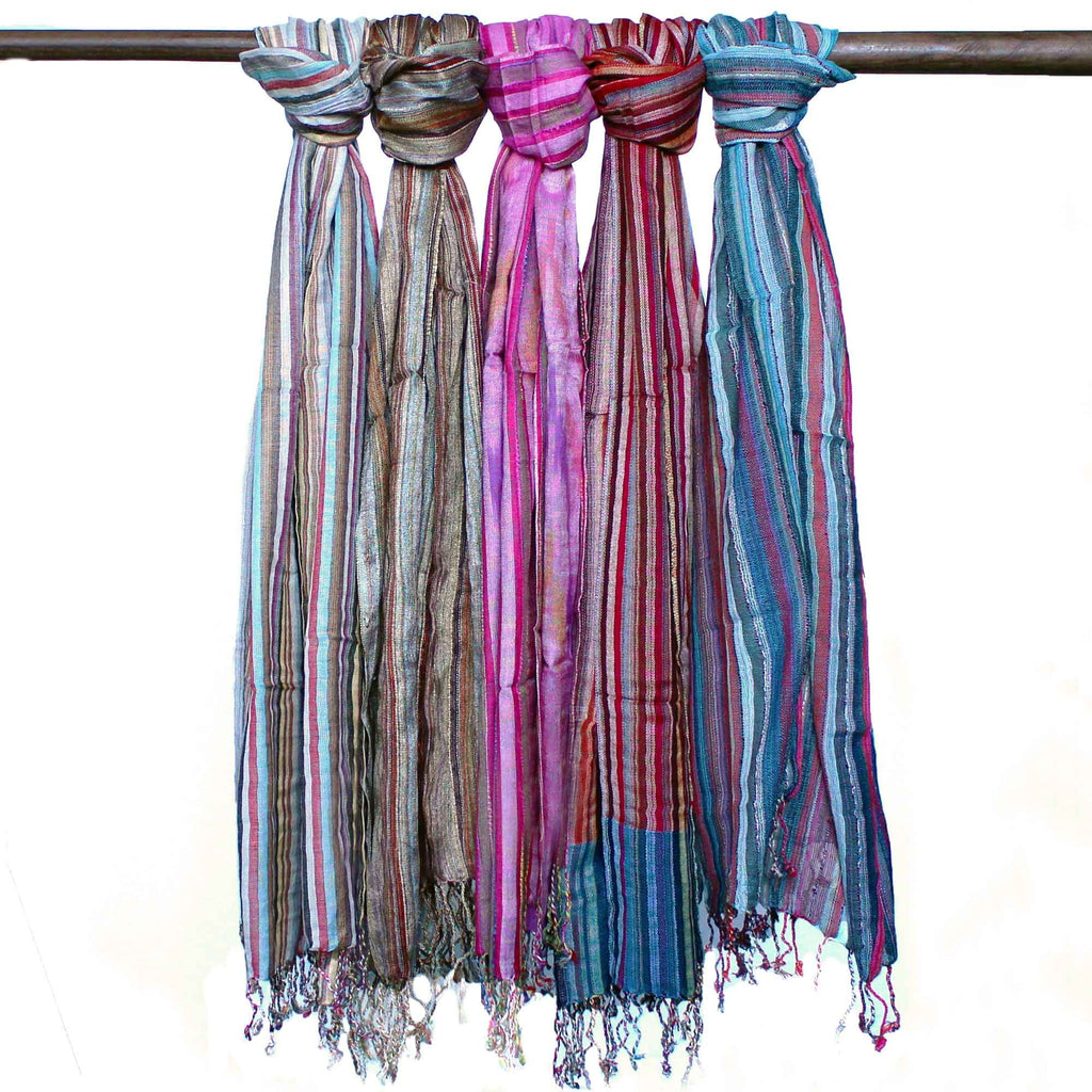 Indische Boho-Schals - 50x180cm - Zufällige Blautöne