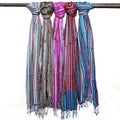 Indische Boho-Schals - 50x180cm - Zufällige Blautöne
