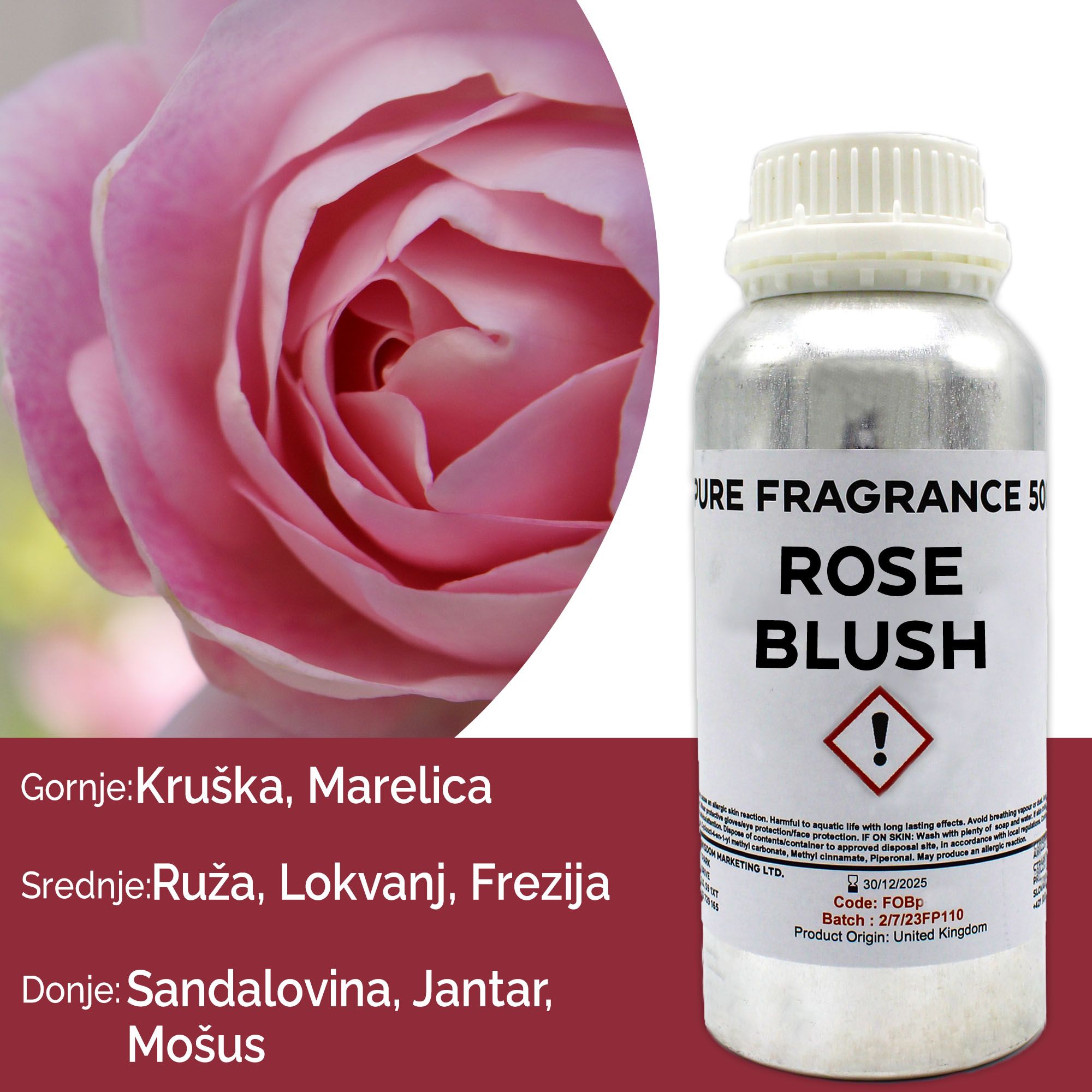 Rose Blush Pure Fragrance Oil - 500ml