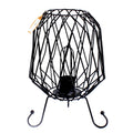 Salzstein-Körbchen-Lampe, Kabel, Glühbirne, Weißer Salzstein