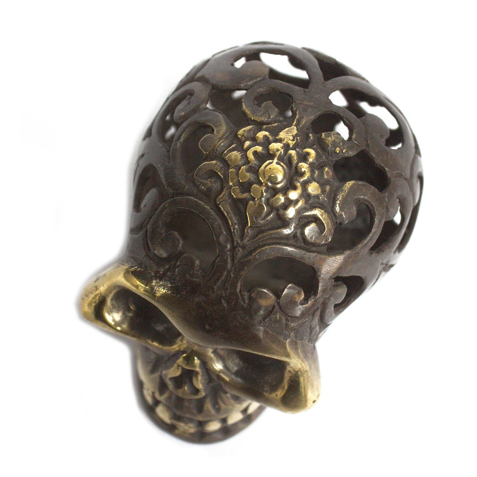 Vintage Messing Totenkopf - Mittel