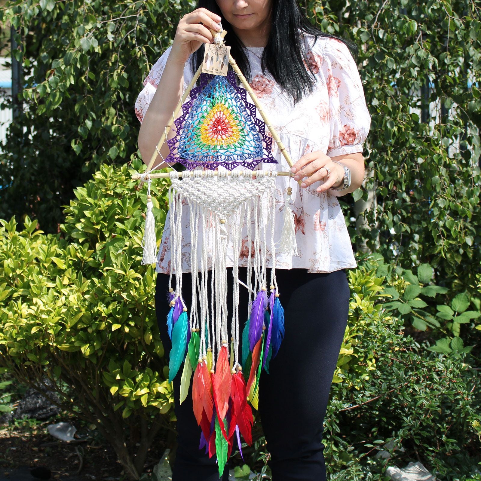 Bali Dreamcatcher - Mit Mehrfach-Pyramide