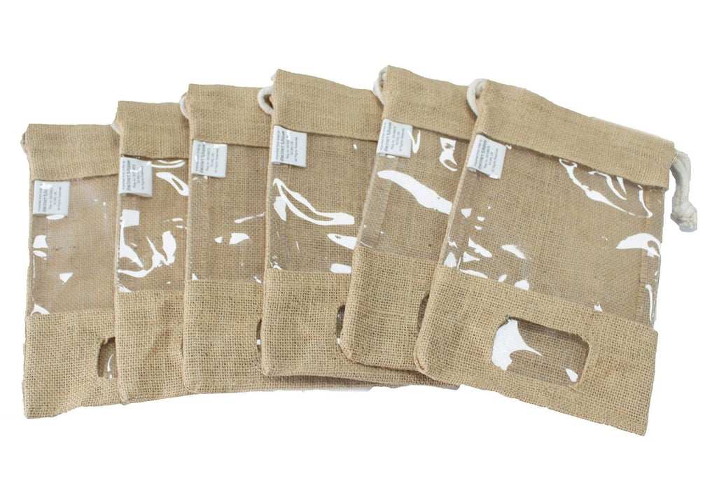 Jute Window Bag 25x16cm & pocket 