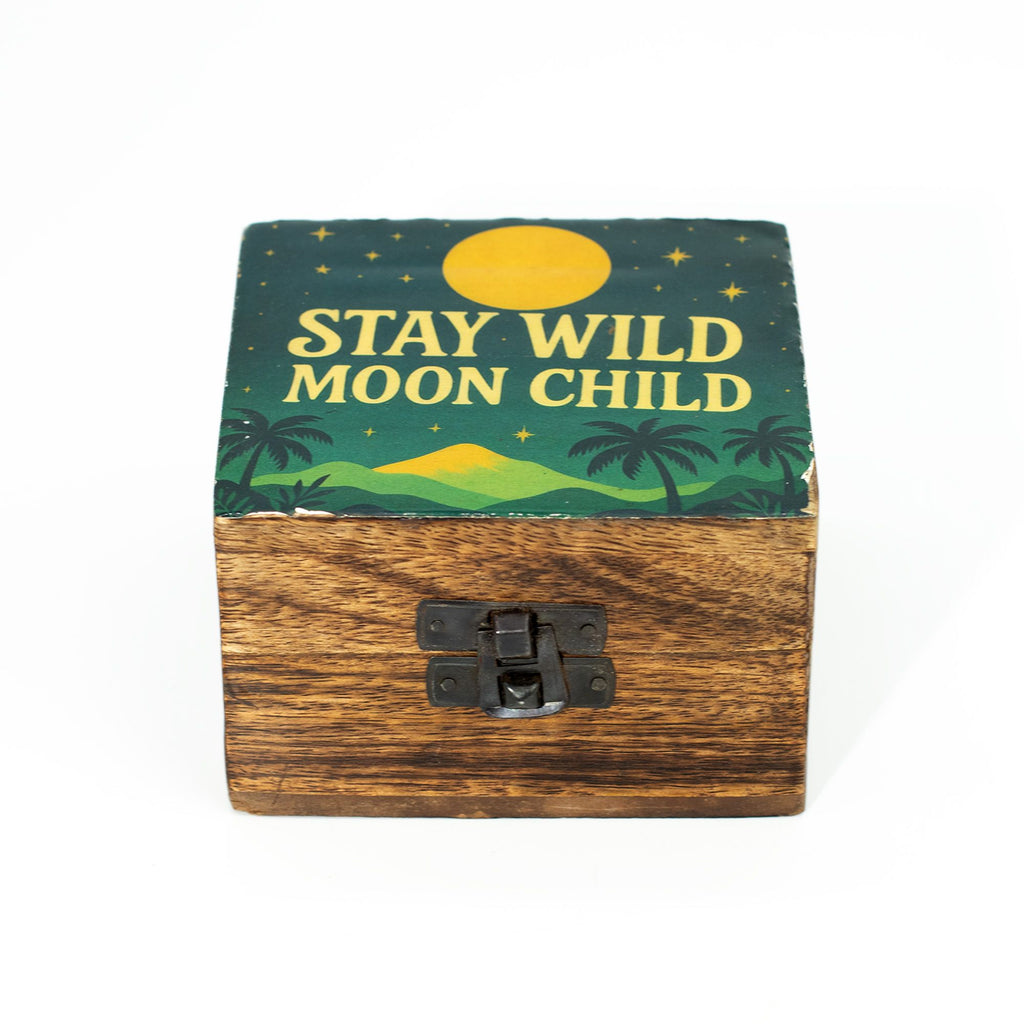 Kleine emaillierte Schachtel - Stay Wild Moon Child