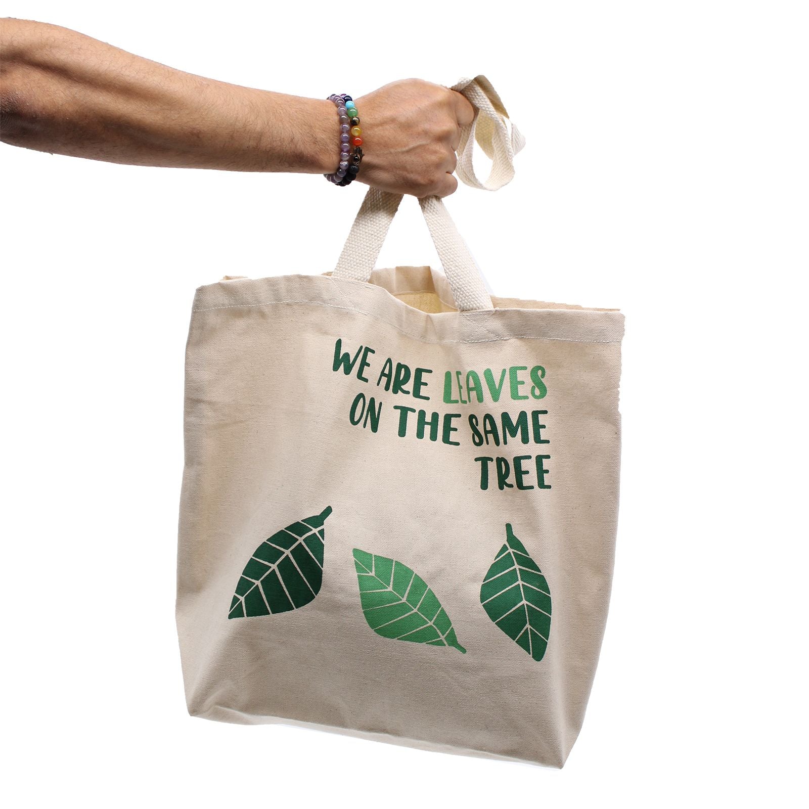 Printed Cotton Bag - We are Waves - Grey